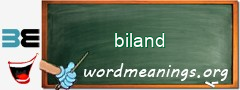 WordMeaning blackboard for biland